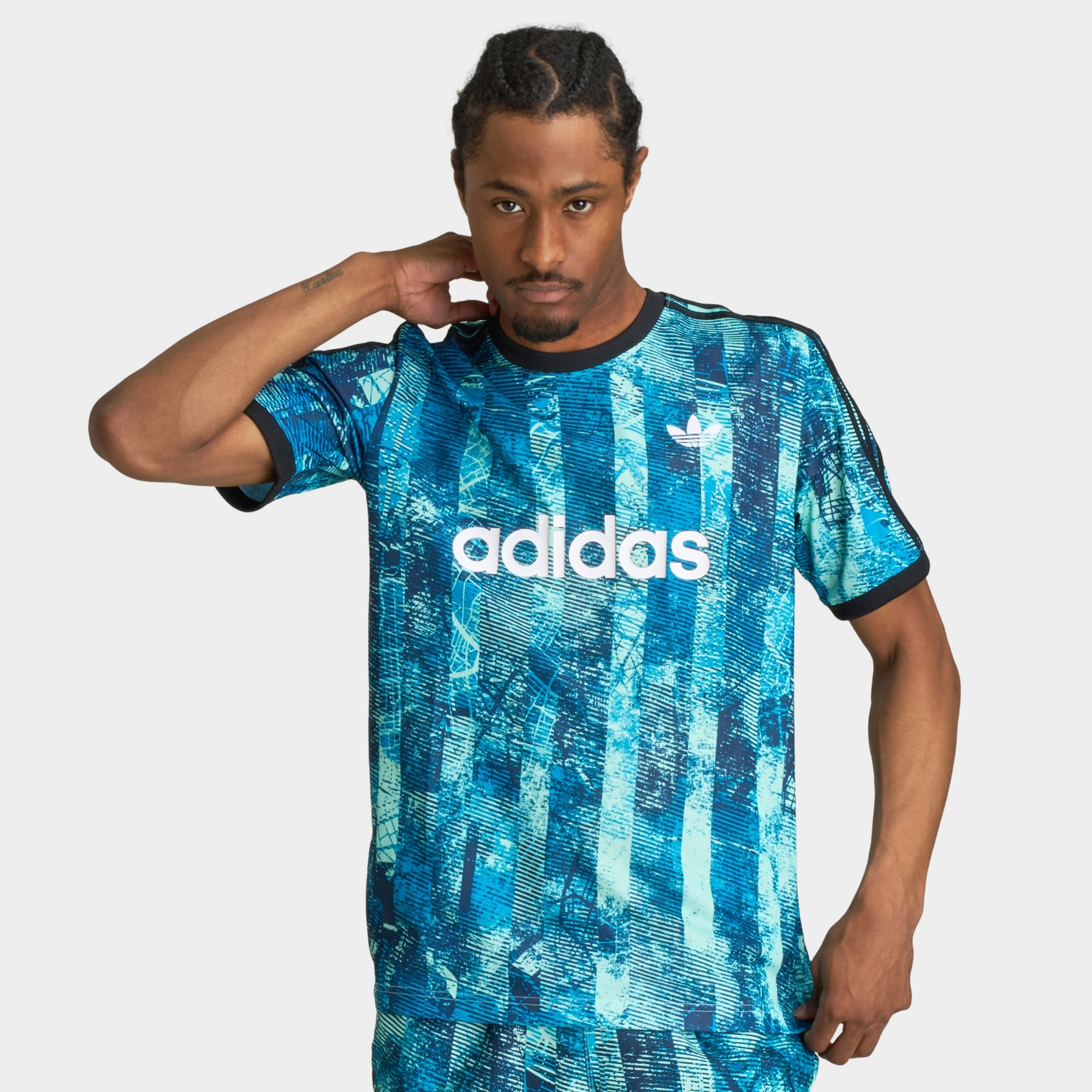 adidas FTB All Over Print T-Shirt Multicolour / Clear Mint