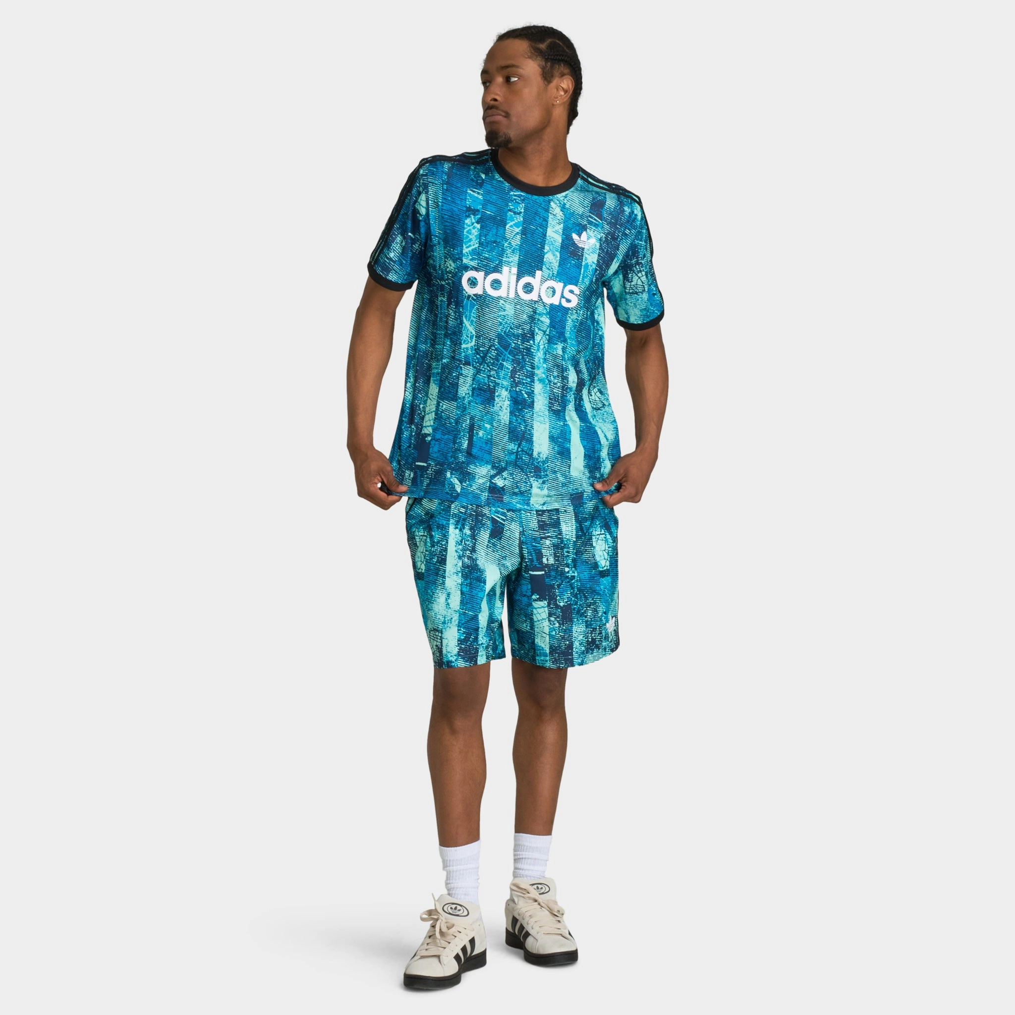 adidas FTB All Over Print T-Shirt Multicolour / Clear Mint