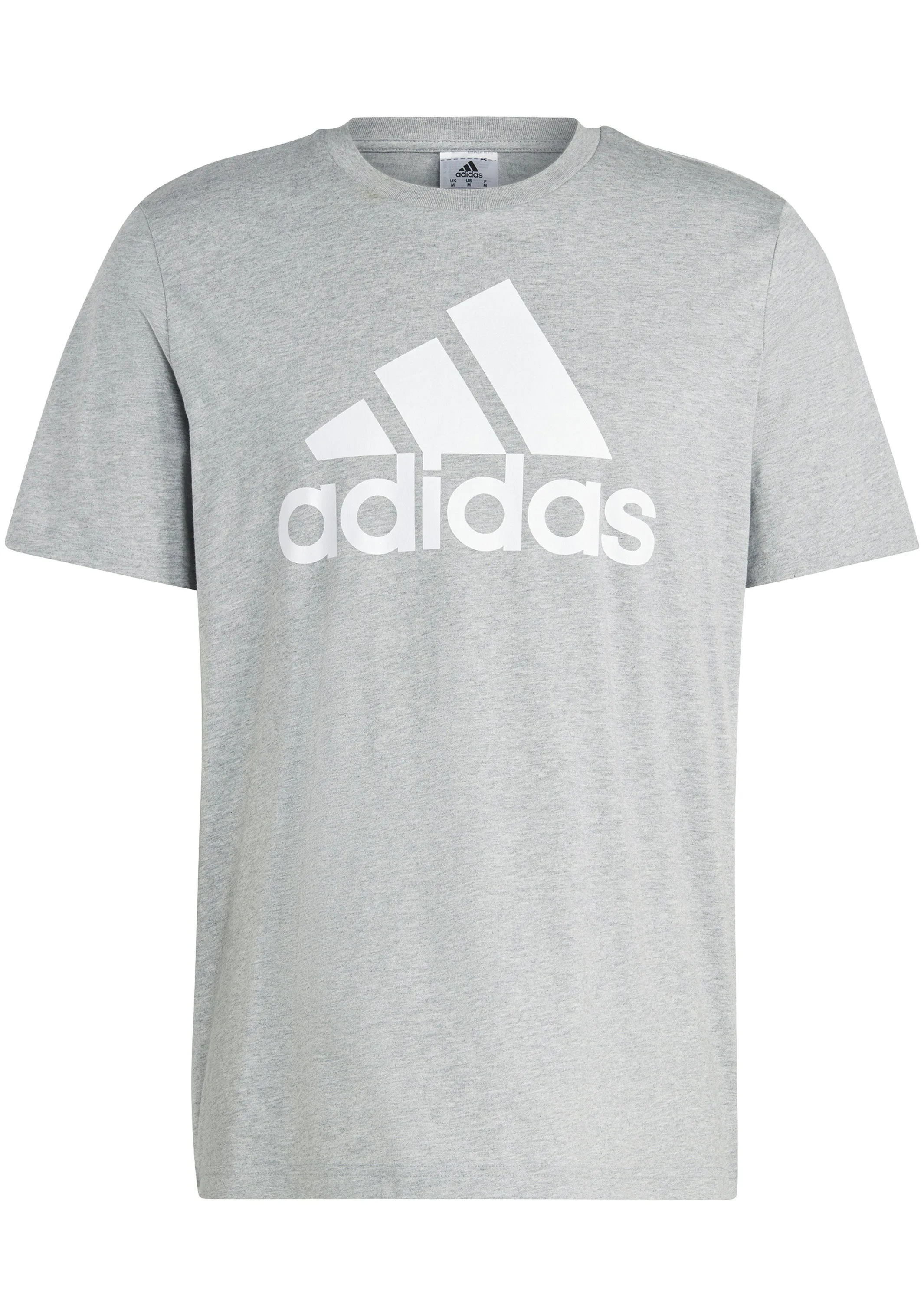 Adidas Men's Essentials Single Jersey Big Logo Tee Grey