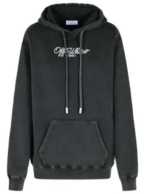 'Arrow' Black Cotton Sweatshirt