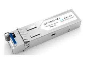 Axiom - SFP (mini-GBIC) transceiver module (equivalent to: Antaira Technologies SFP-WB10-T) - 1GbE - 1000Base-BX10-D - LC single-mode SFP-WB10-T-AX