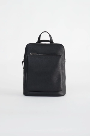 Backpack: Black Pebbled Leather