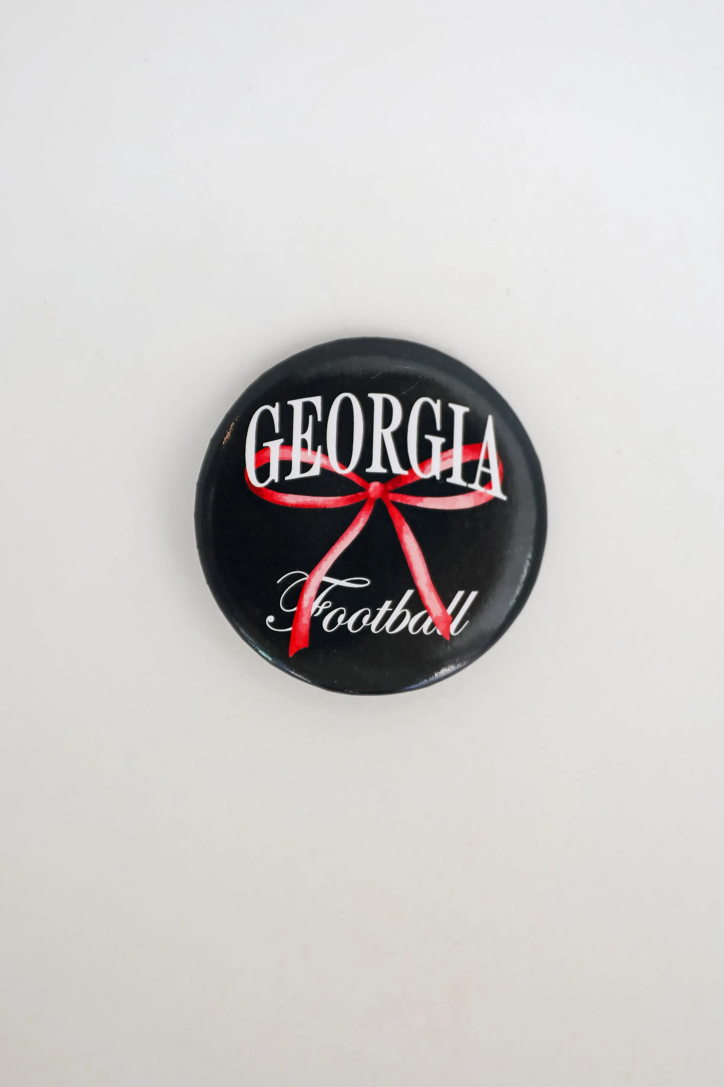 Black Georgia Football Bow Button