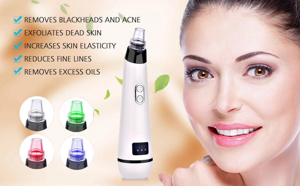 Blackhead Vacuum Suction Pore Vacuum Cleaner Facial Blackhead Acne Removal Tools 3 Colors Light Photon Rejuvenation Skin Care
