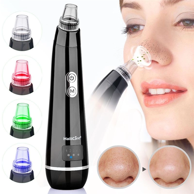Blackhead Vacuum Suction Pore Vacuum Cleaner Facial Blackhead Acne Removal Tools 3 Colors Light Photon Rejuvenation Skin Care