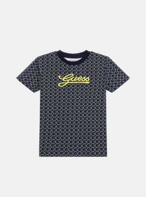 Blue G-Chain Print T-Shirt (7-16)