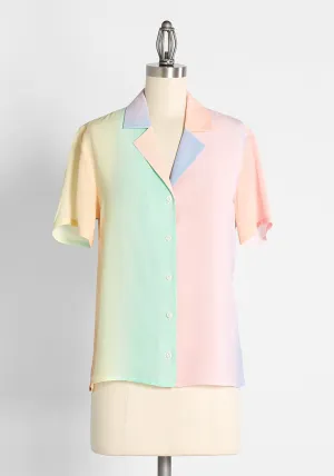 Call It a Classic Silk Camp Collar Shirt