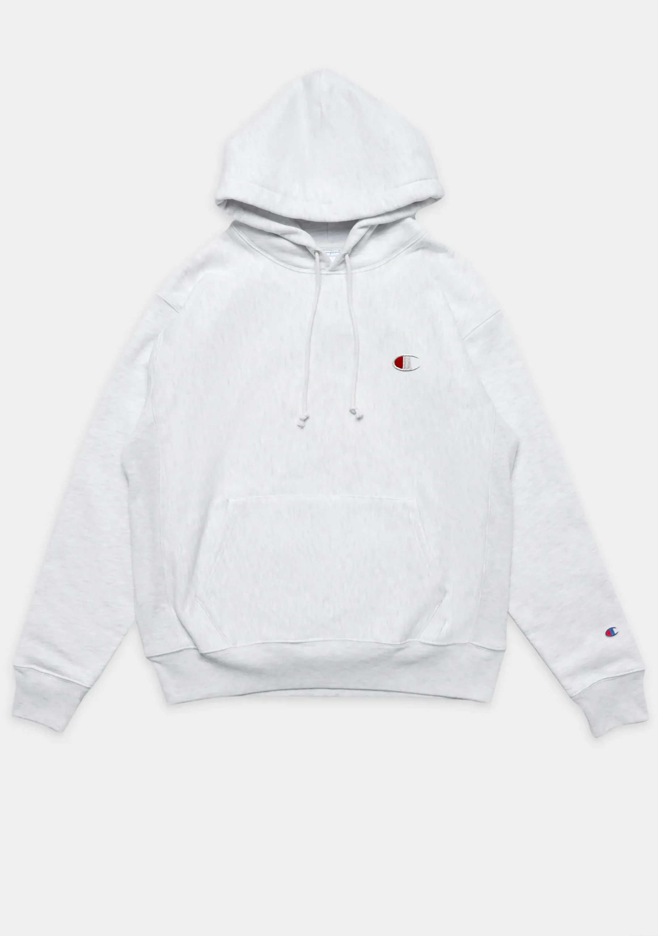 Champion Women's Reverse Weave Small Logo Hoodie Silver Grey