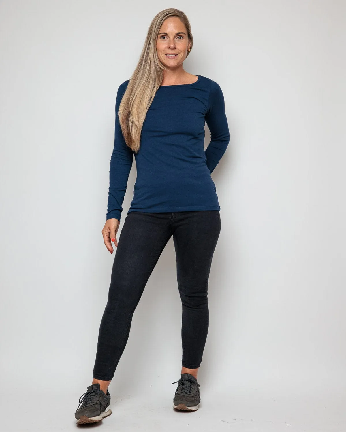 Cotton Long Sleeve | Navy