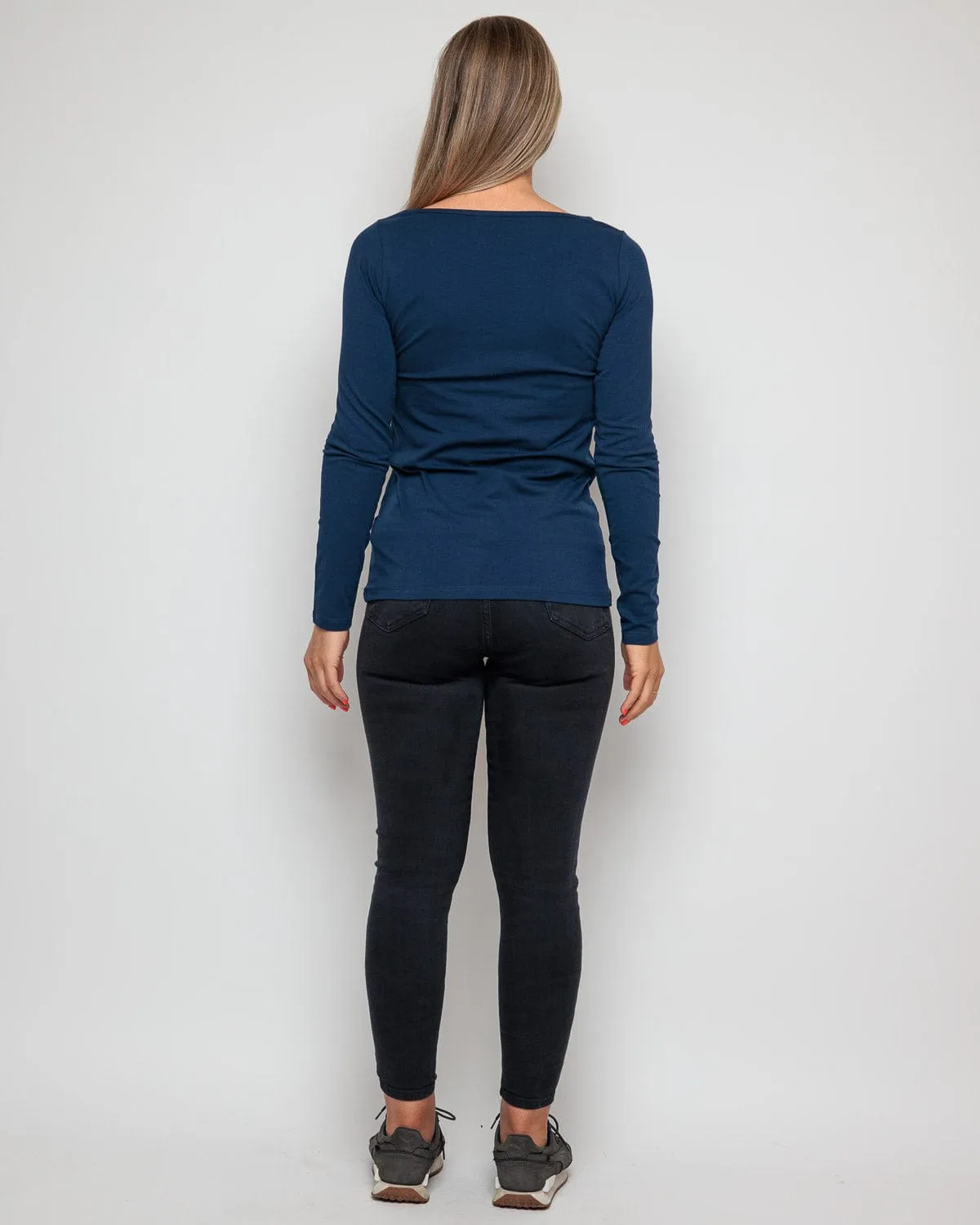 Cotton Long Sleeve | Navy
