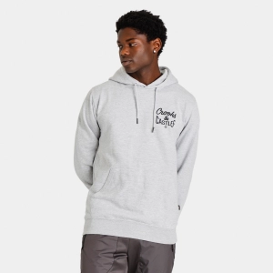 Crooks & Castles Reverse Core Logo Pullover Hoodie / Heather Grey
