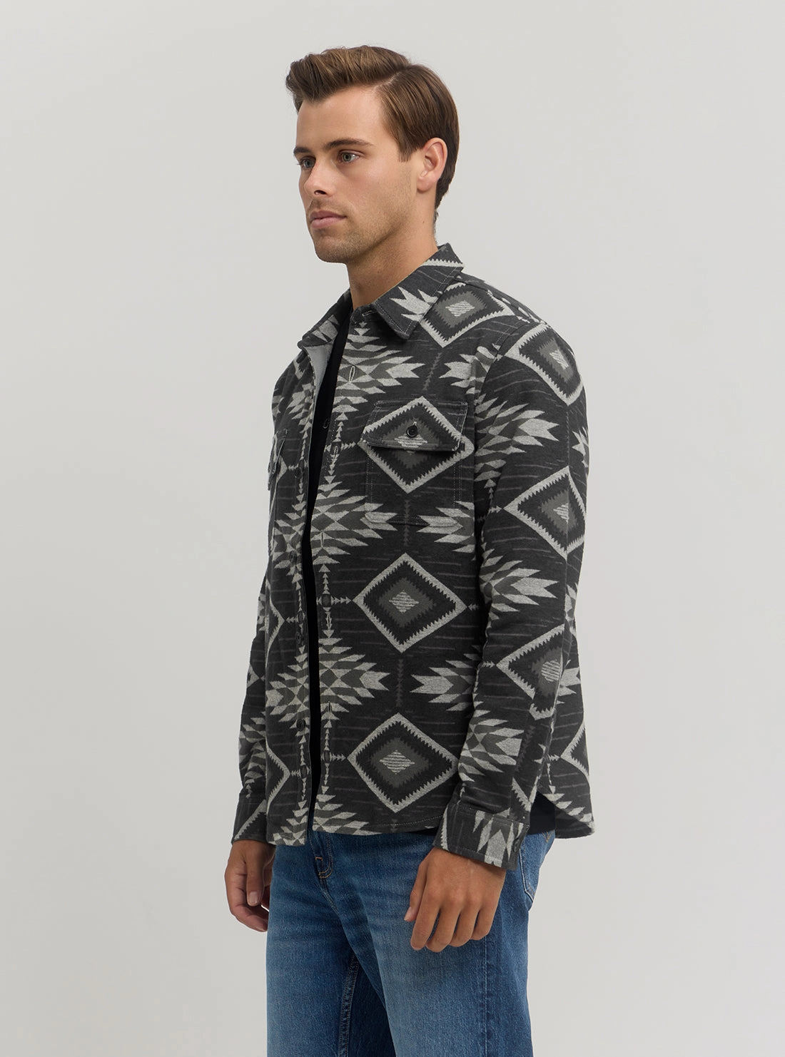 Dark Grey Southwest Long Sleeve Shirt
