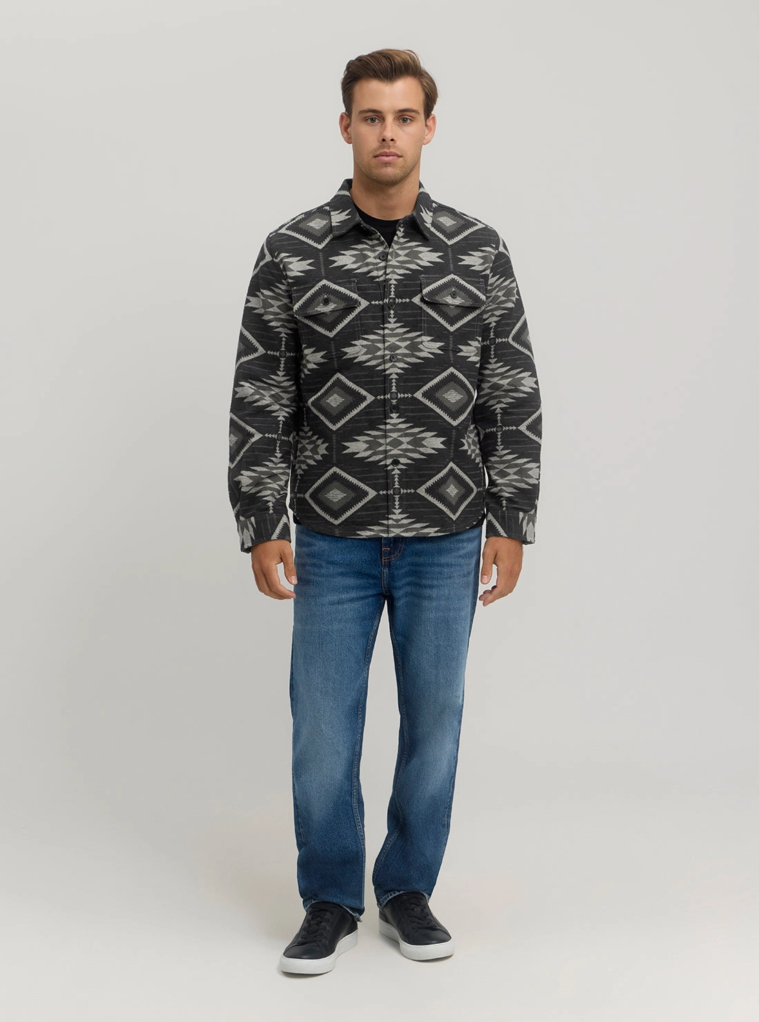 Dark Grey Southwest Long Sleeve Shirt