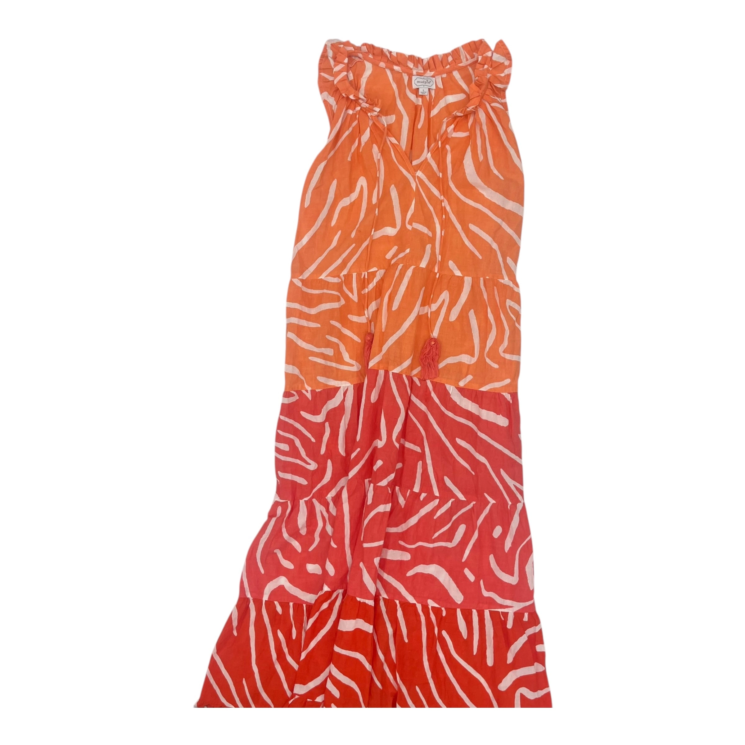 Dress Casual Maxi By Mudpie In Orange, Size:L