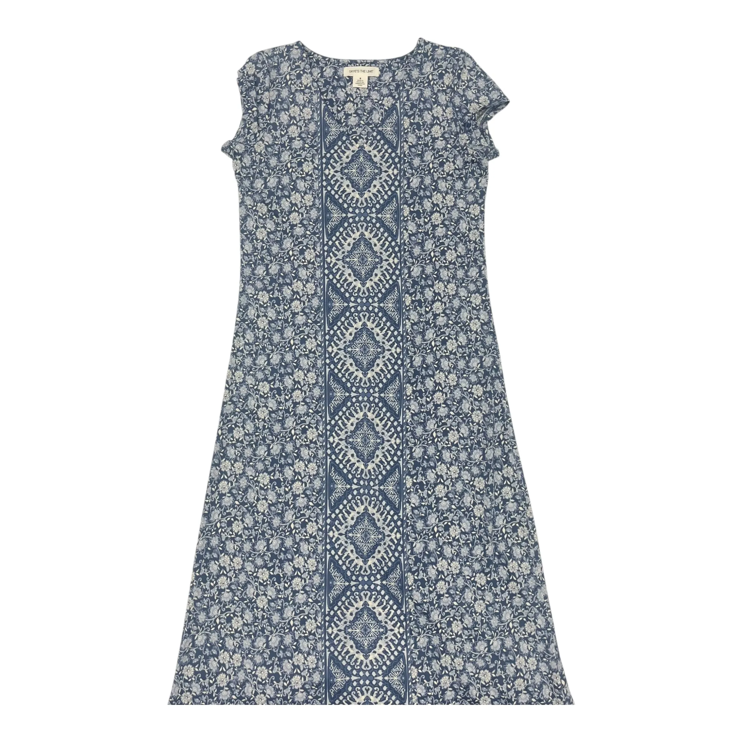Dress Casual Maxi By Skyes The Limit In Blue & White, Size:S