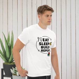 Eat. Sleep. Build. Repeat Tee