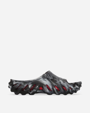 Echo Marble Slides Black / Flame