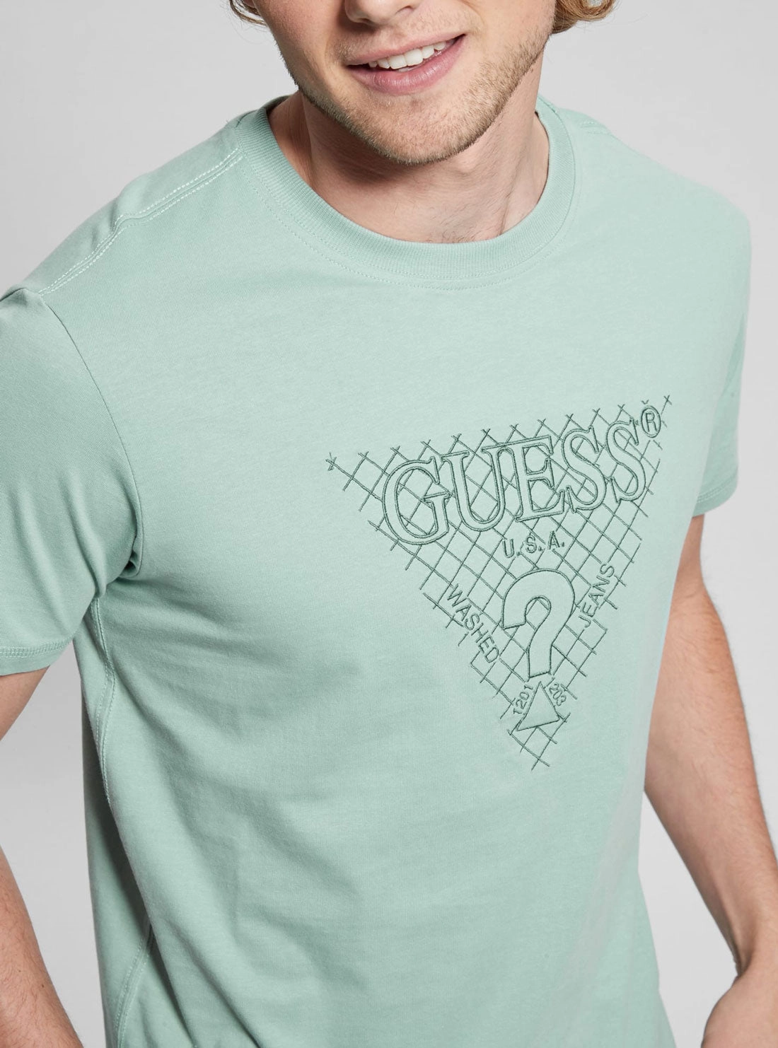 Eco Green Triangle Embroidered T-Shirt