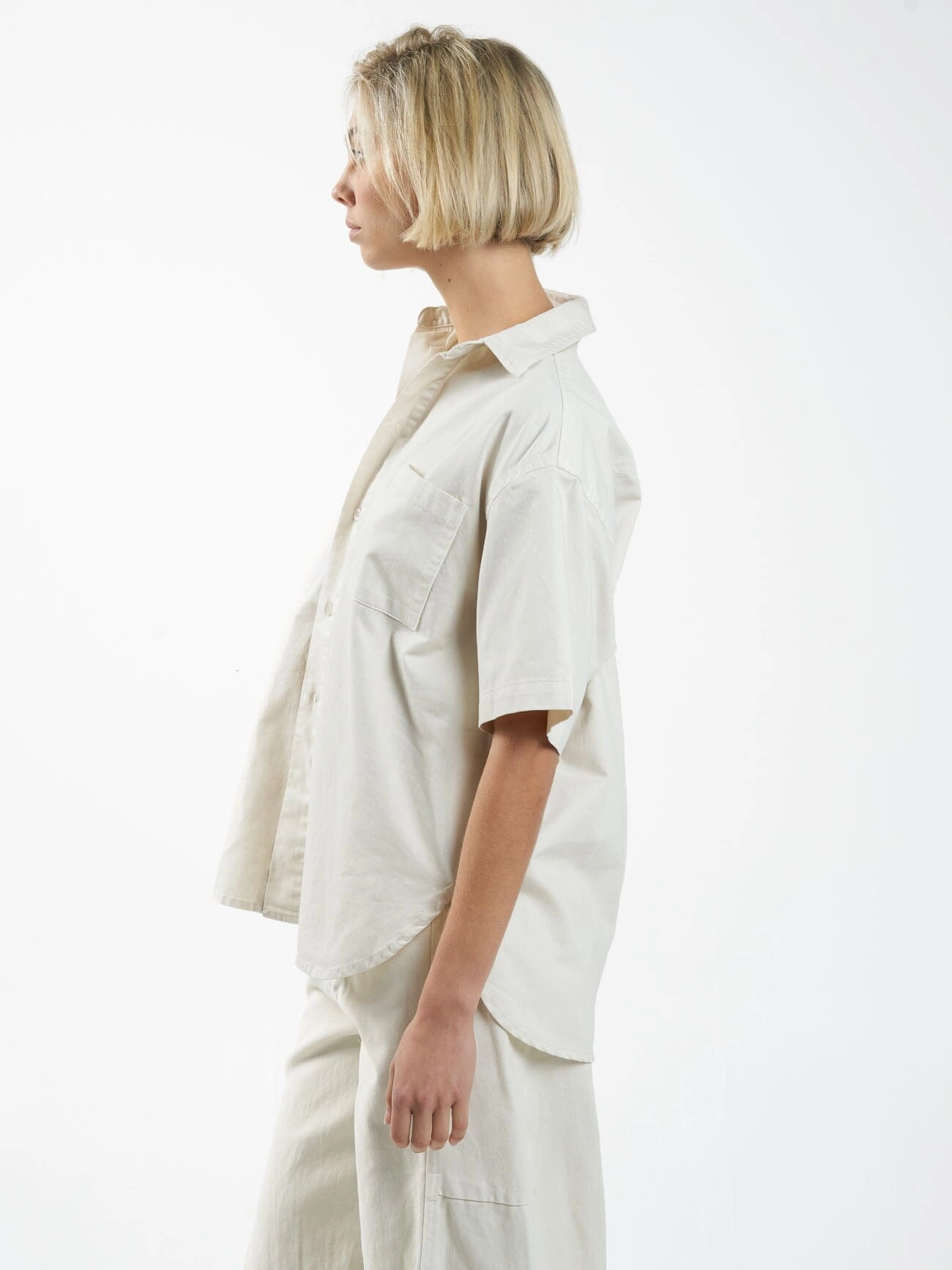 Eliza Denim Shirt - Bone
