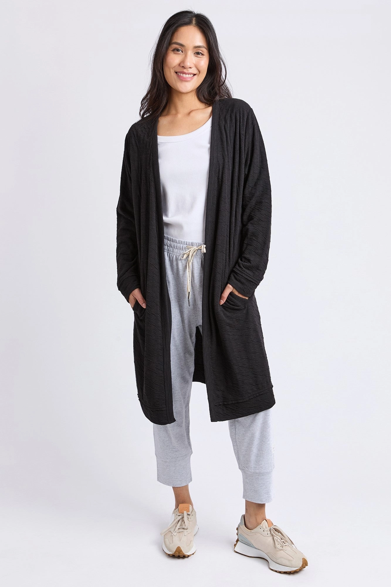 Elm Haven Jersey Cardi Black
