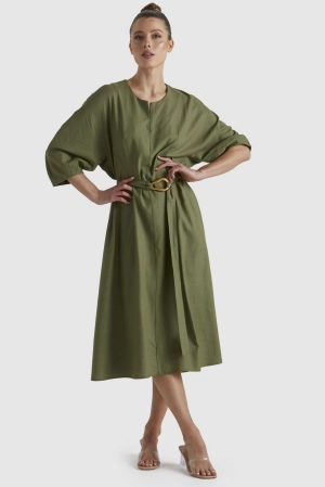 Fate Shoreline Dress Khaki