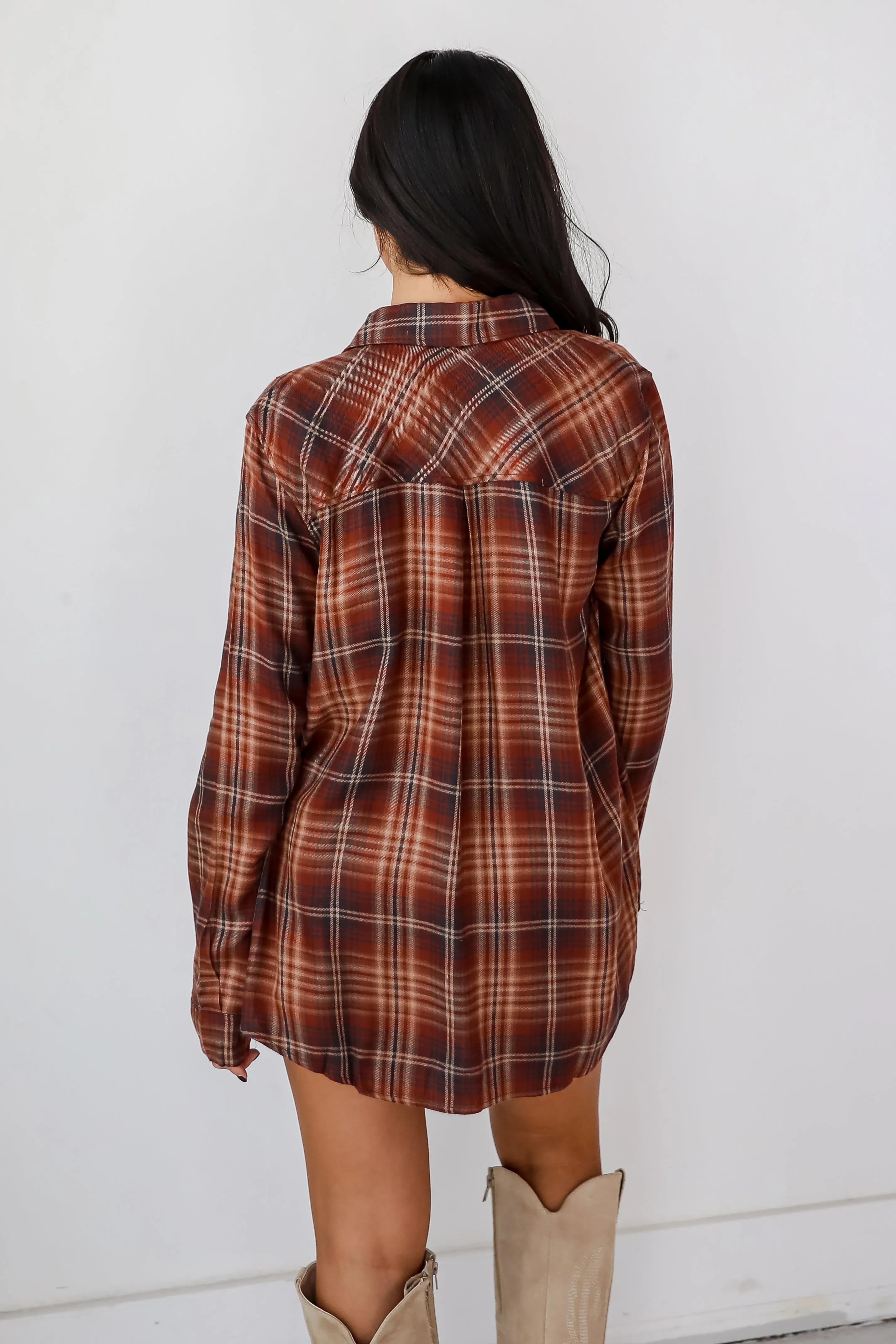FINAL SALE - Exceptional Confidence Burgundy Plaid Flannel