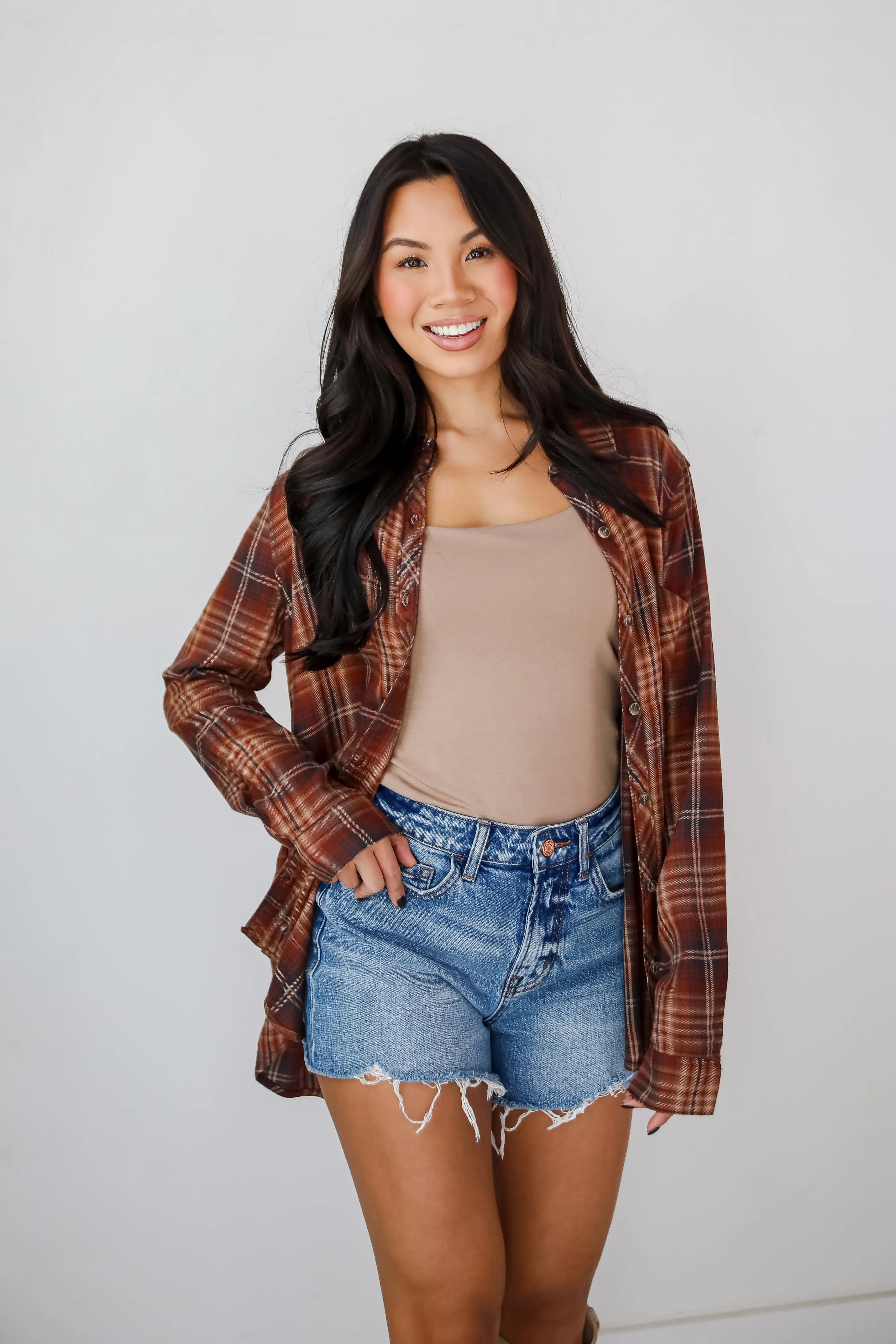FINAL SALE - Exceptional Confidence Burgundy Plaid Flannel