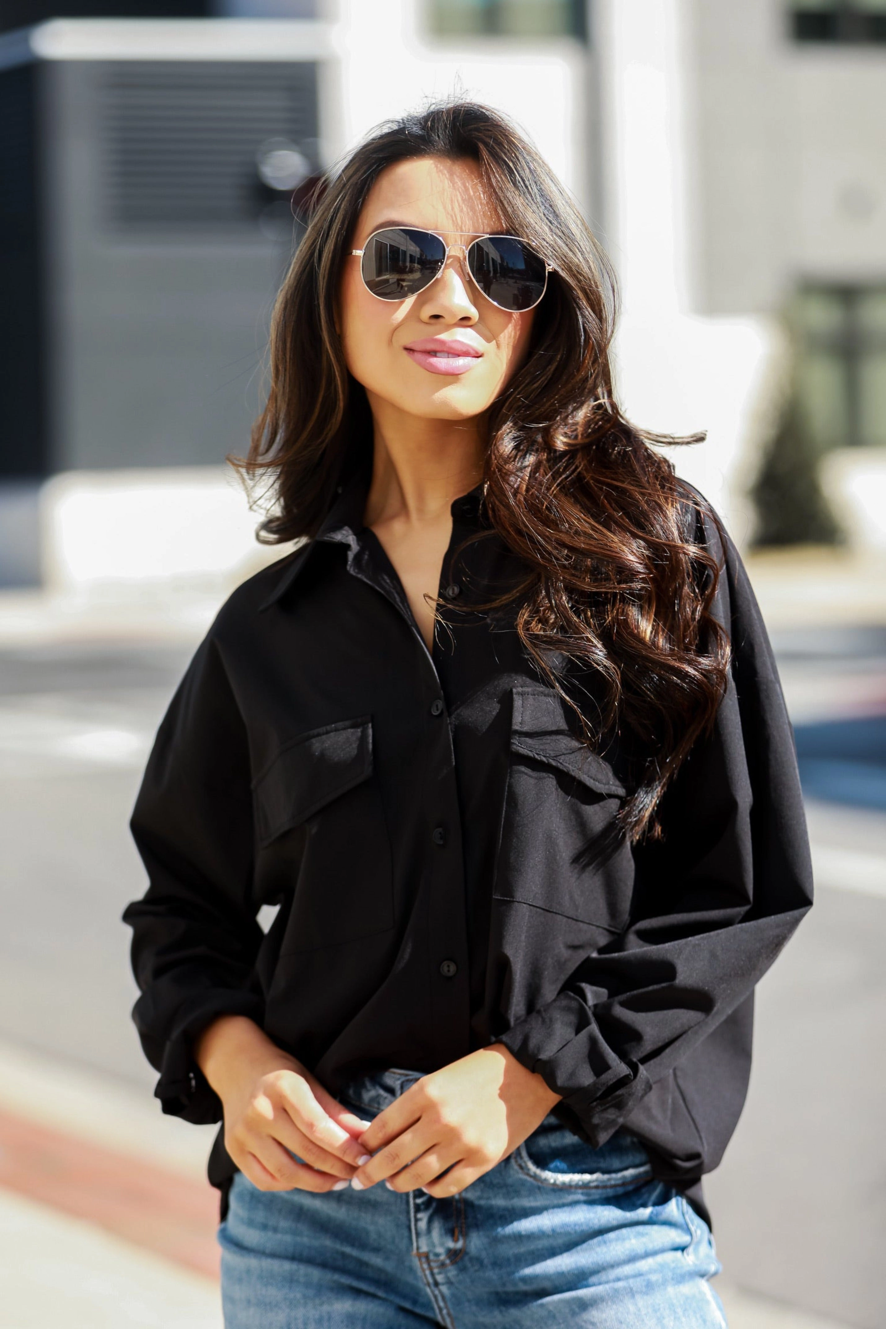 FINAL SALE - Remi Button-Up Blouse - DU DEAL