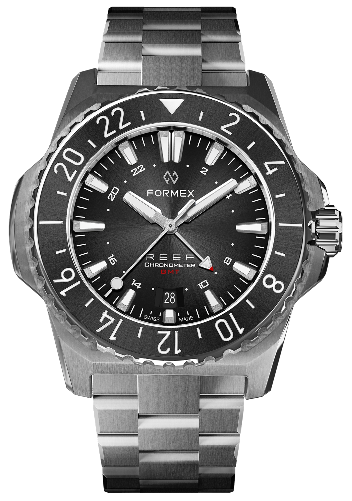 Formex REEF GMT Black and Red Ceramic Bezel