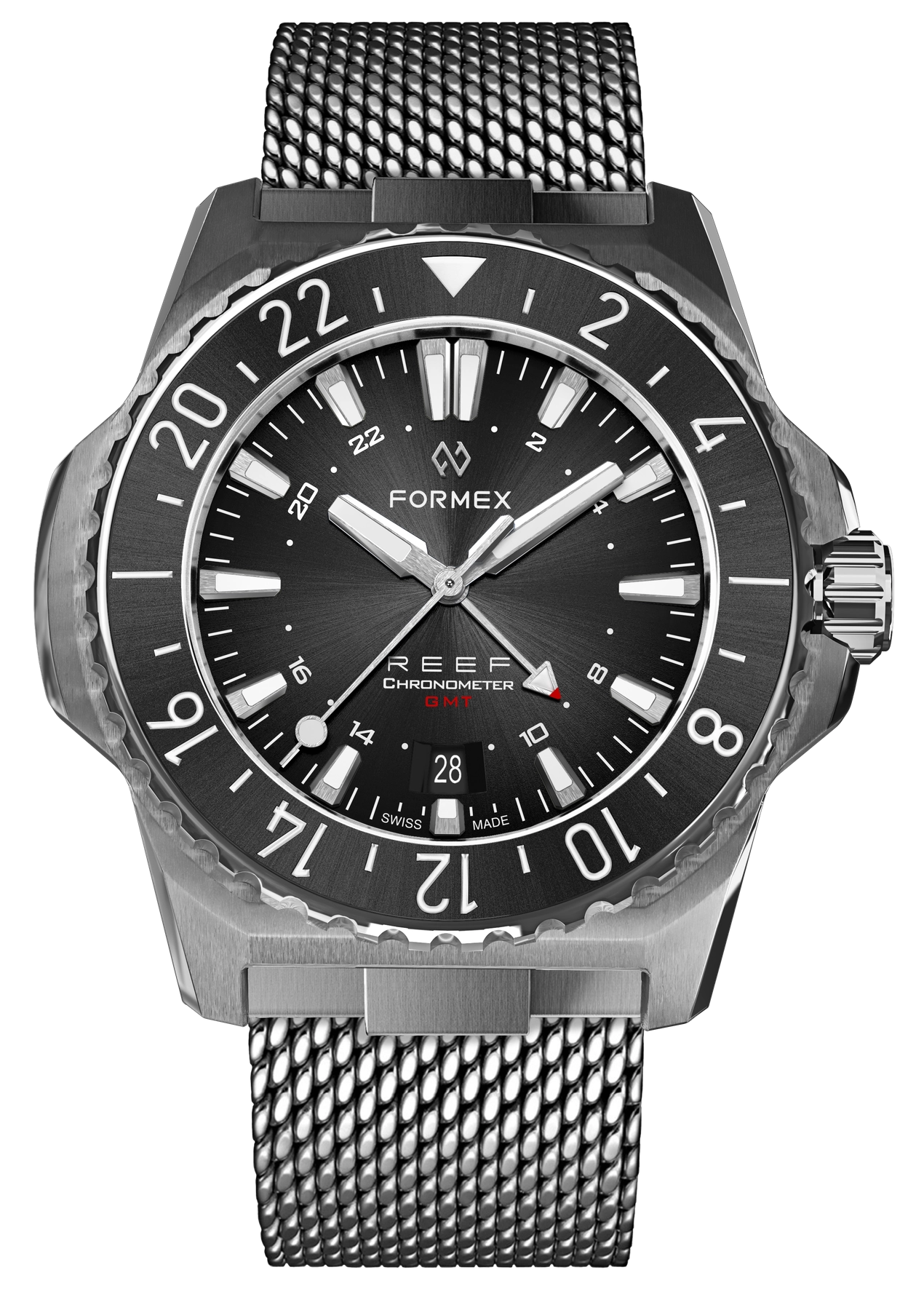 Formex REEF GMT Black and Red Ceramic Bezel