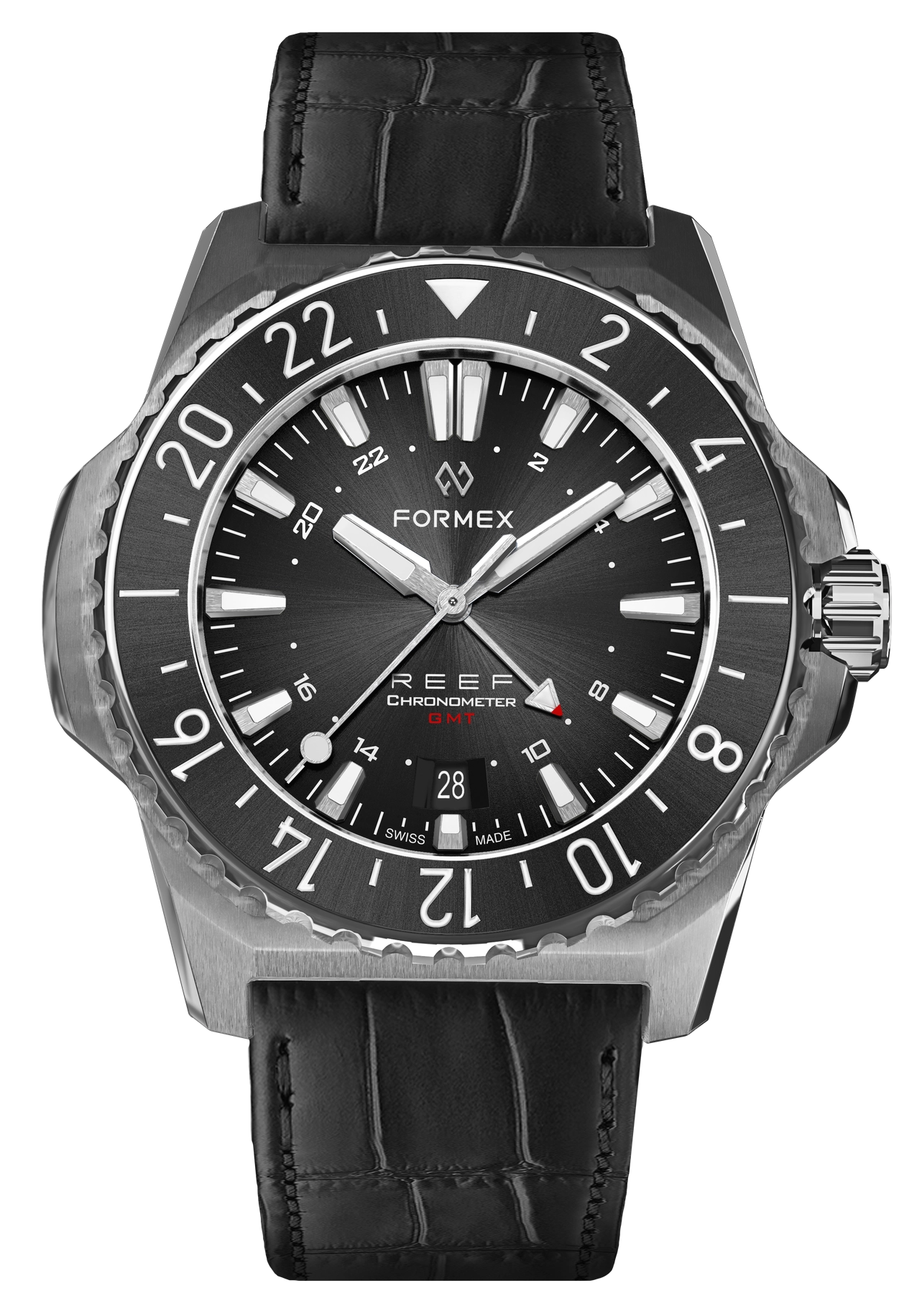 Formex REEF GMT Black and Red Ceramic Bezel