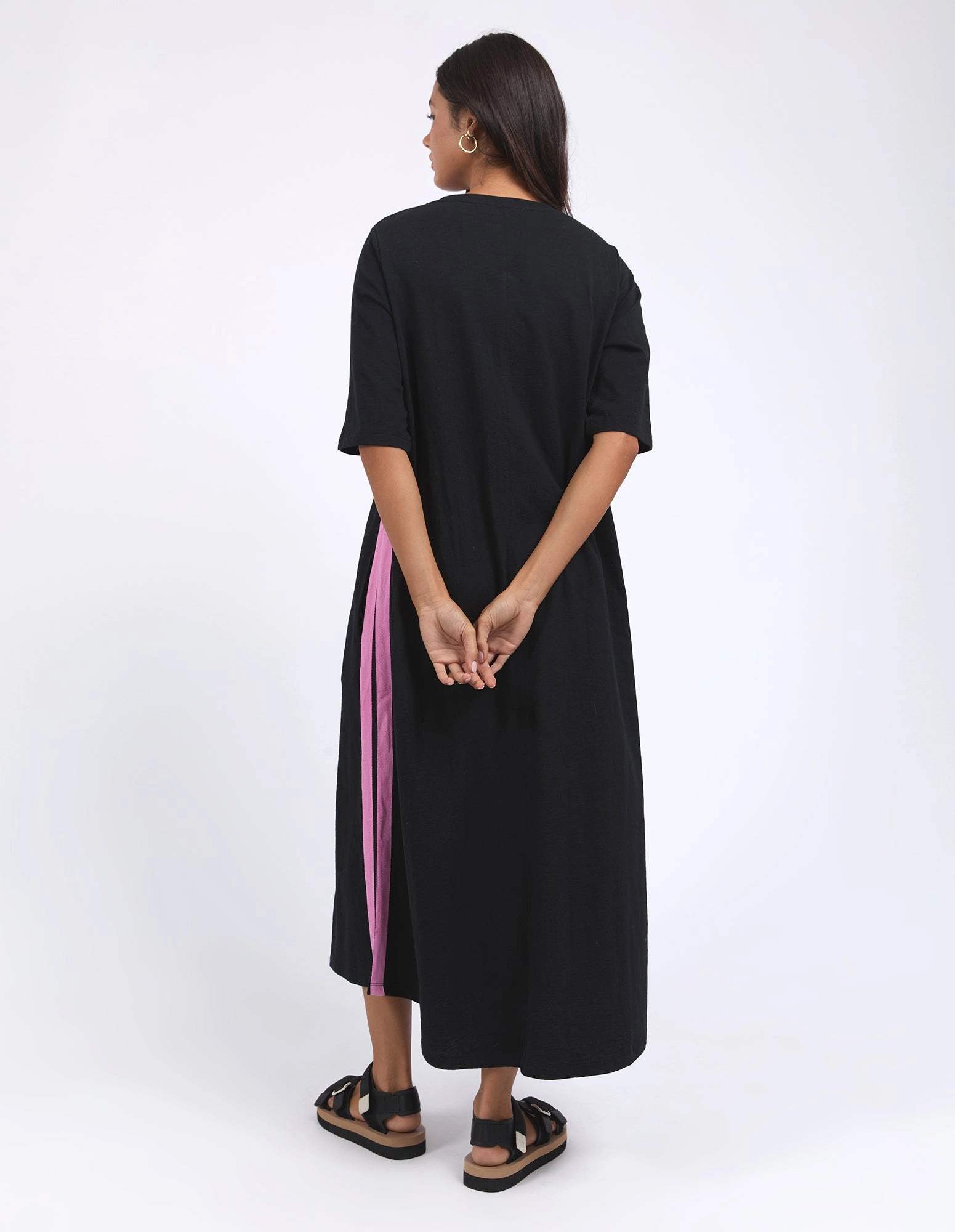 Foxwood Recovery 3/4 Sleeve Dress Black W/