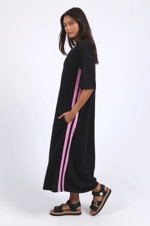 Foxwood Recovery 3/4 Sleeve Dress Black W/