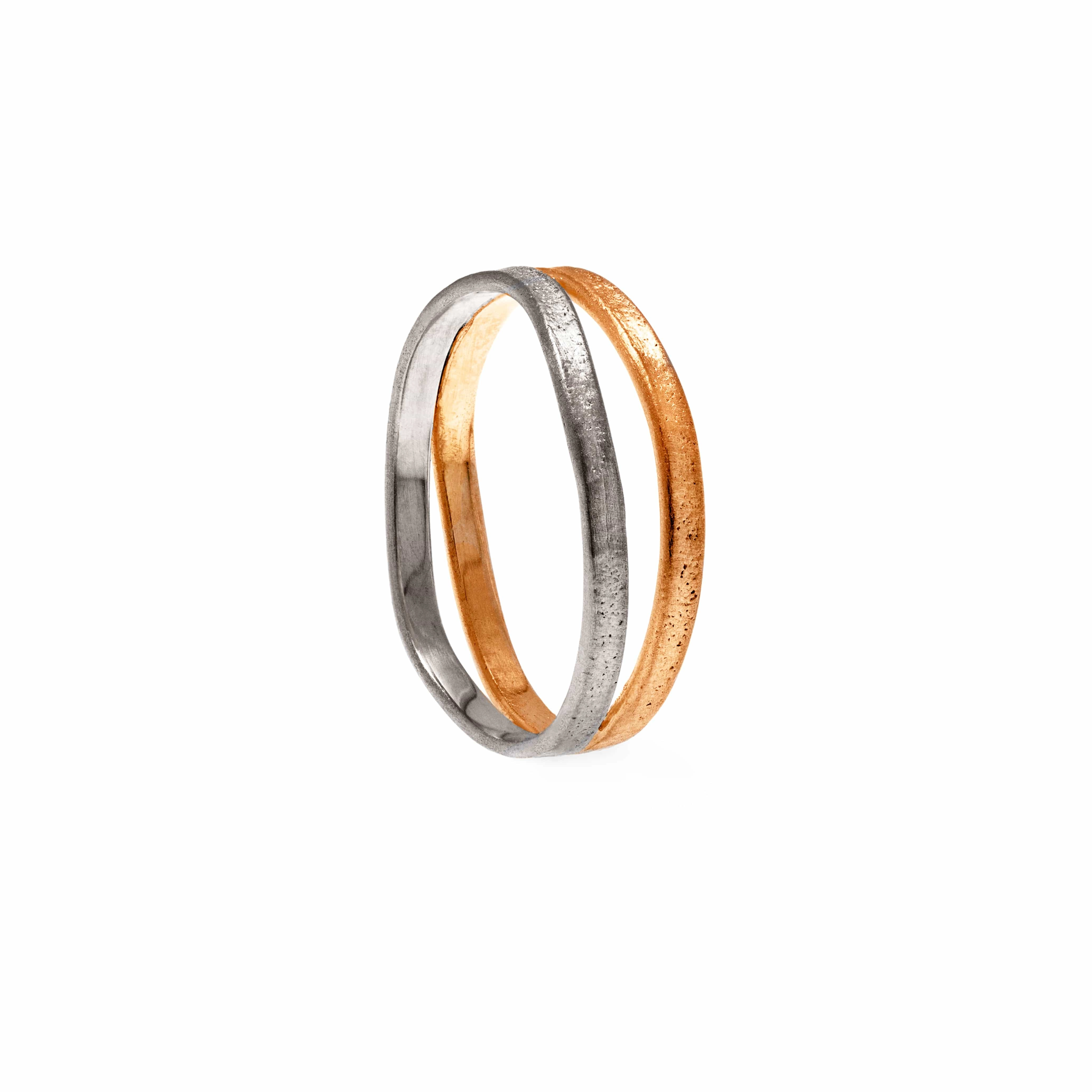 Gold & Silver Two Tone Nest Wedding Ring | 18ct or 9ct & Silver