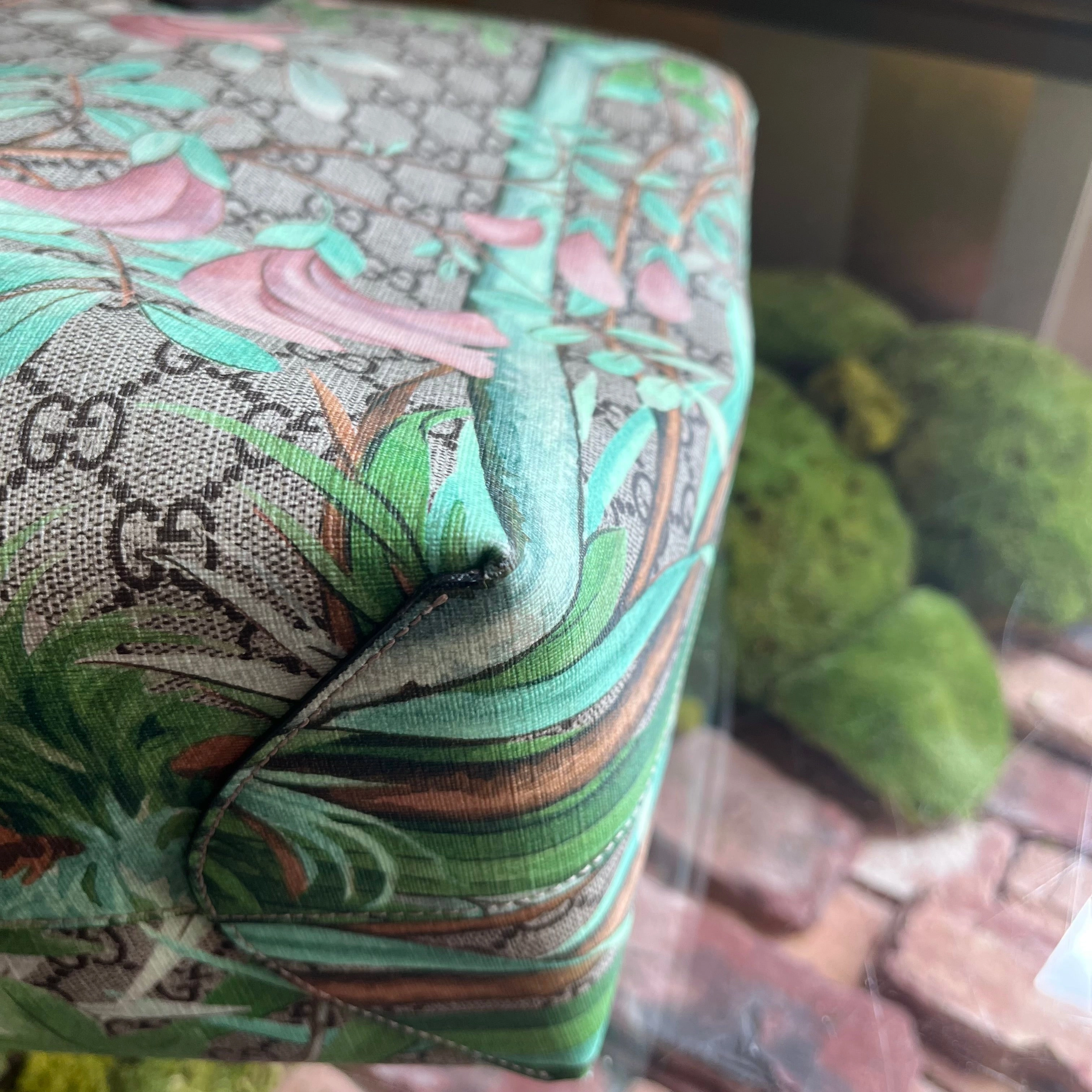 GUCCI Tian GG Supreme Soft Jungle Tote