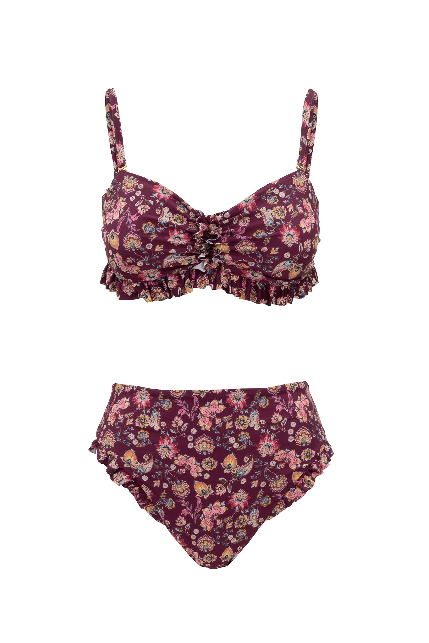 High Waist Ruffle Bottom in Stephanie Floral