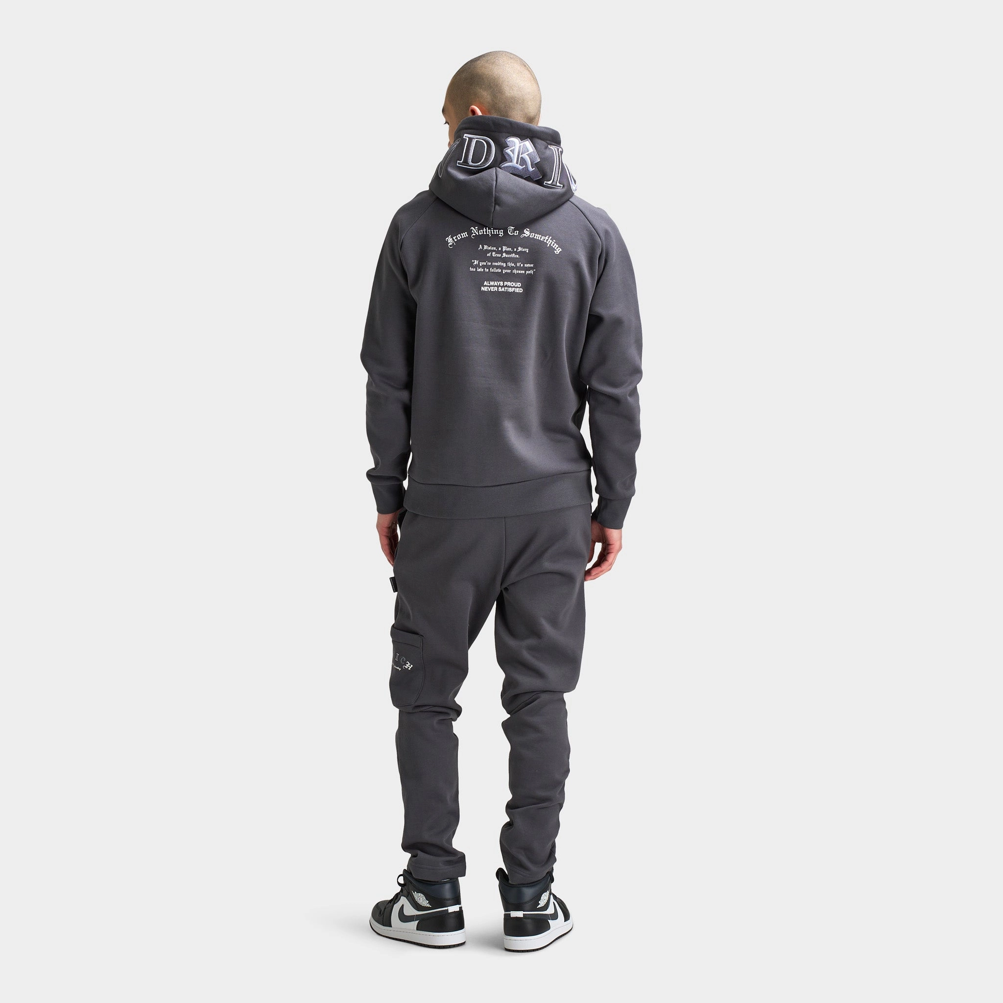 Hoodrich Heat V3 Pullover Hoodie Asphalt / White - Monument