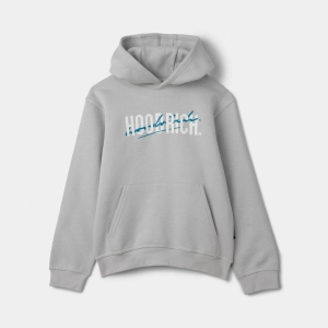 Hoodrich Juniors' Lynk Pullover Hoodie Quiet Gray / White  - Blue Danube