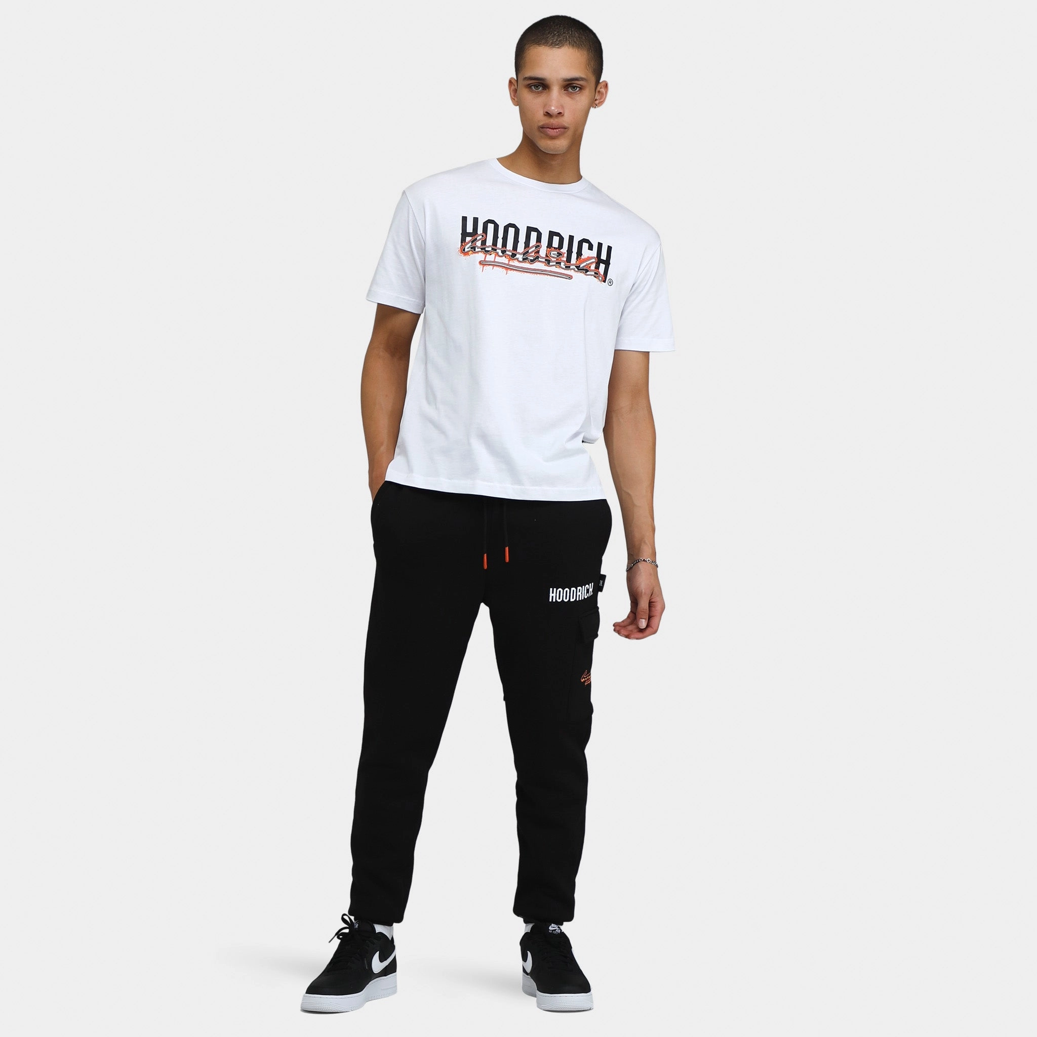Hoodrich OG Splatter T-shirt White / Black - Flame