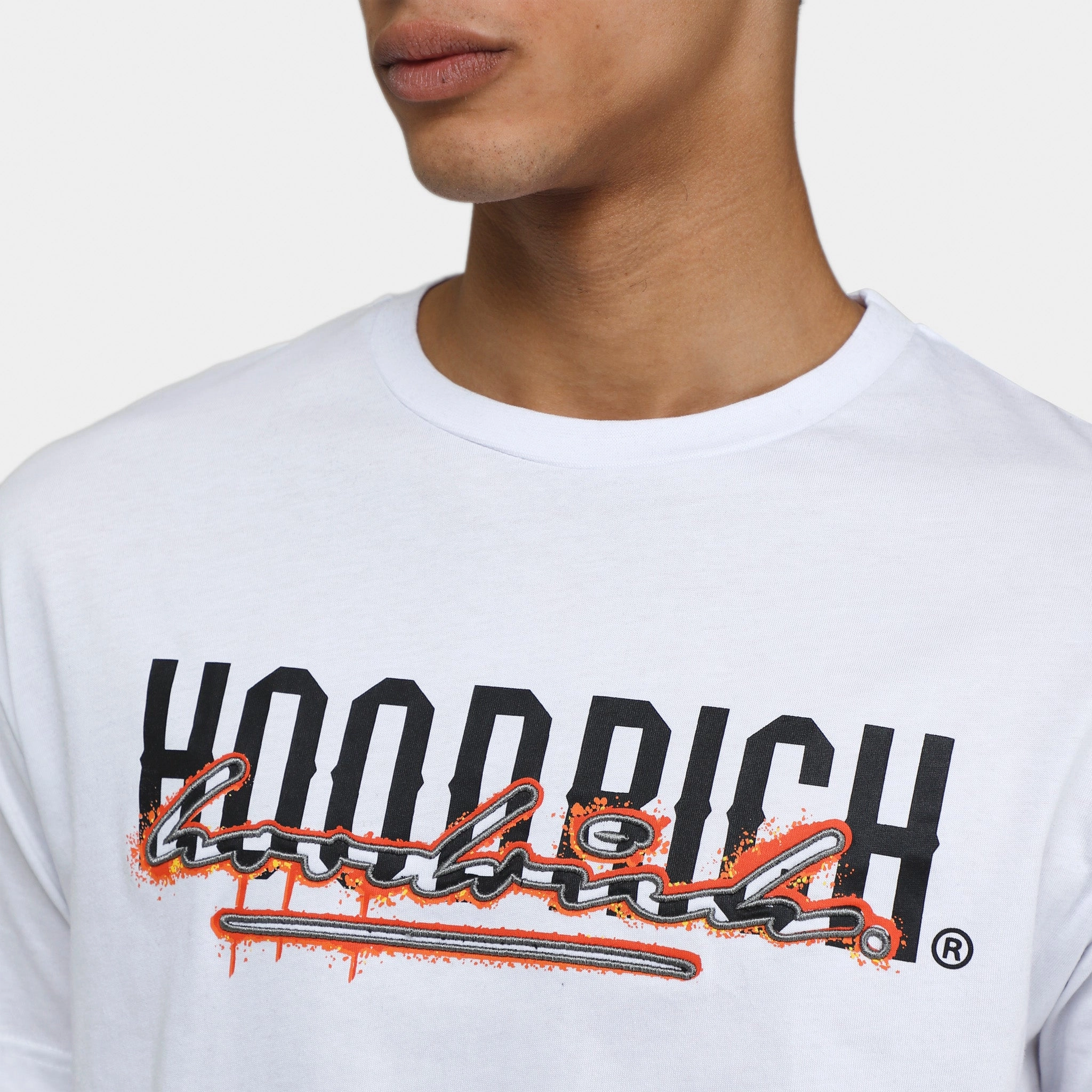 Hoodrich OG Splatter T-shirt White / Black - Flame