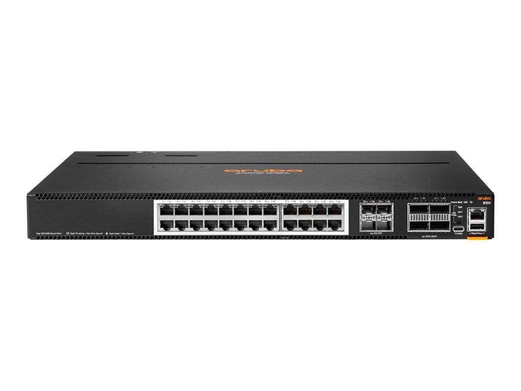 HPE Aruba Networking CX 8100 24x10GBase-T 4x10G SFP  4x40/100G QSFP28 Switch - Switch - L3 - managed - 24 x 100/1000/2.5G/5G/10GBase-T R9W88A#B2B