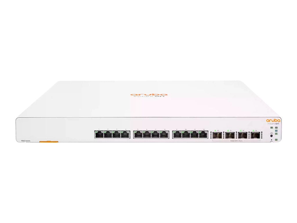 HPE Networking Instant On 1960 12XGT 4SFP  Switch - Switch - L2  - smart - 12 x 100/1000/10000   4 x 10 Gigabit SFP  - desktop, JL805A#B2E
