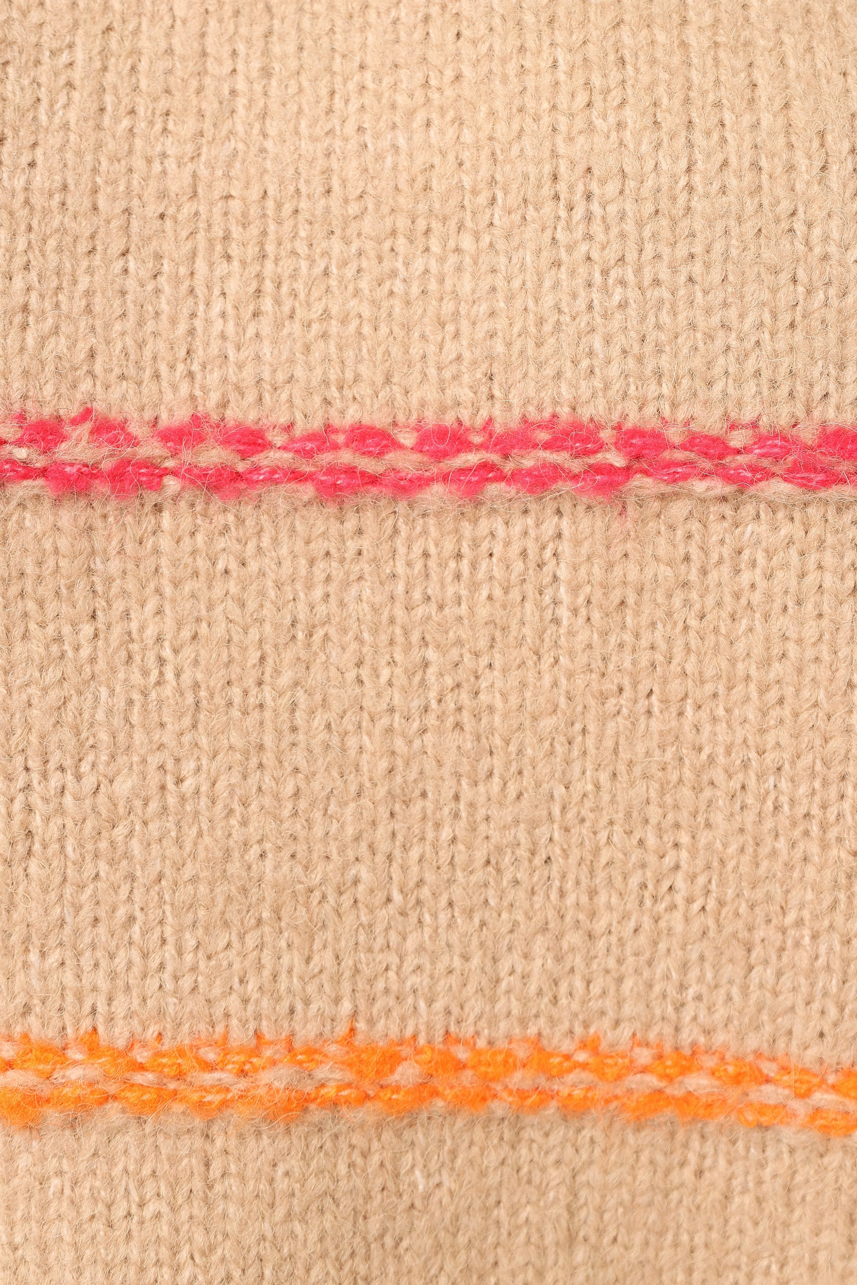 Lyla Multi Color Stripe Knit Sweater - Camel