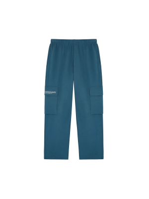 Mens Double Jersey Cargo Track Pants—storm blue
