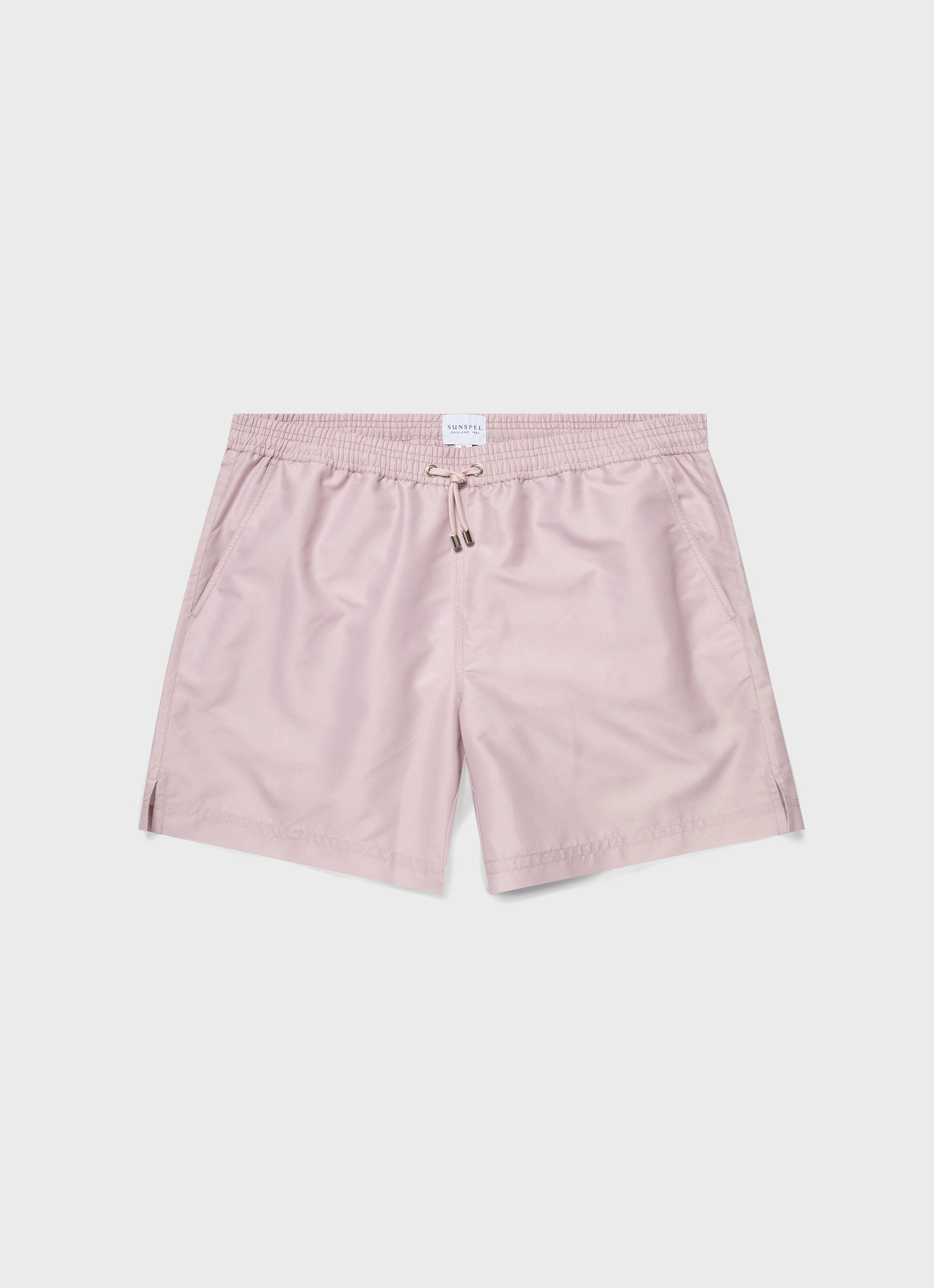 Men's Drawstring Swim Shorts in Pale Pink