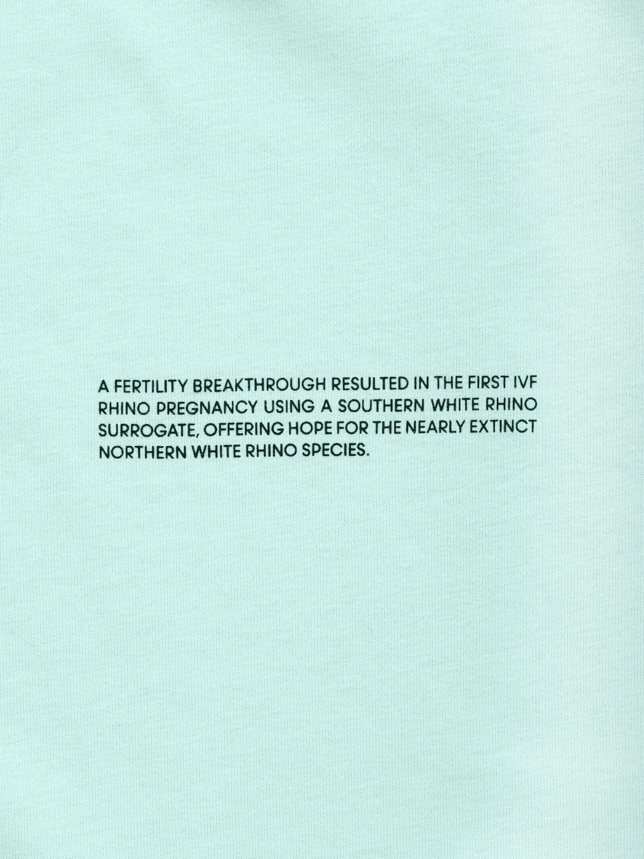 Mens White Rhino Hope T-Shirt—reflect blue