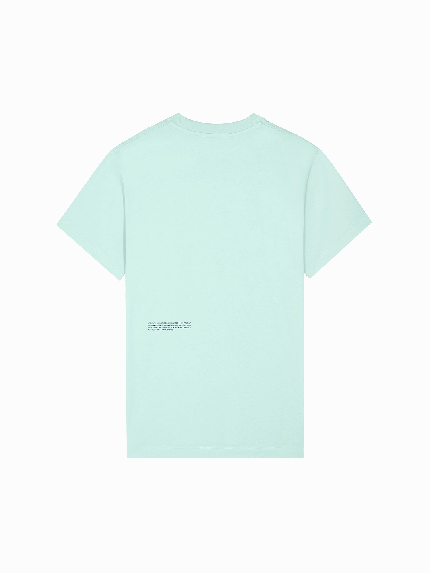 Mens White Rhino Hope T-Shirt—reflect blue