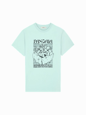 Mens White Rhino Hope T-Shirt—reflect blue