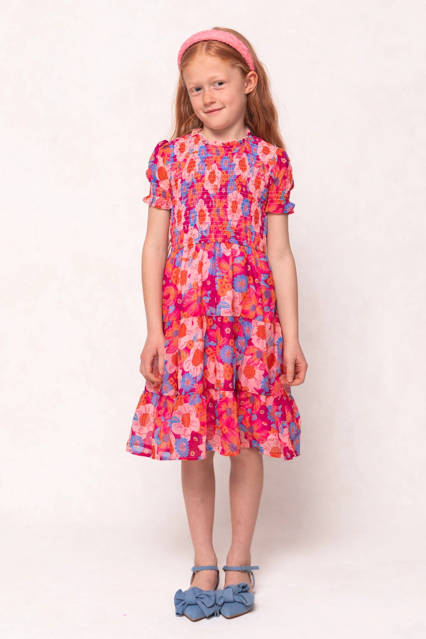 Mini Cordelia Dress in Pink Floral