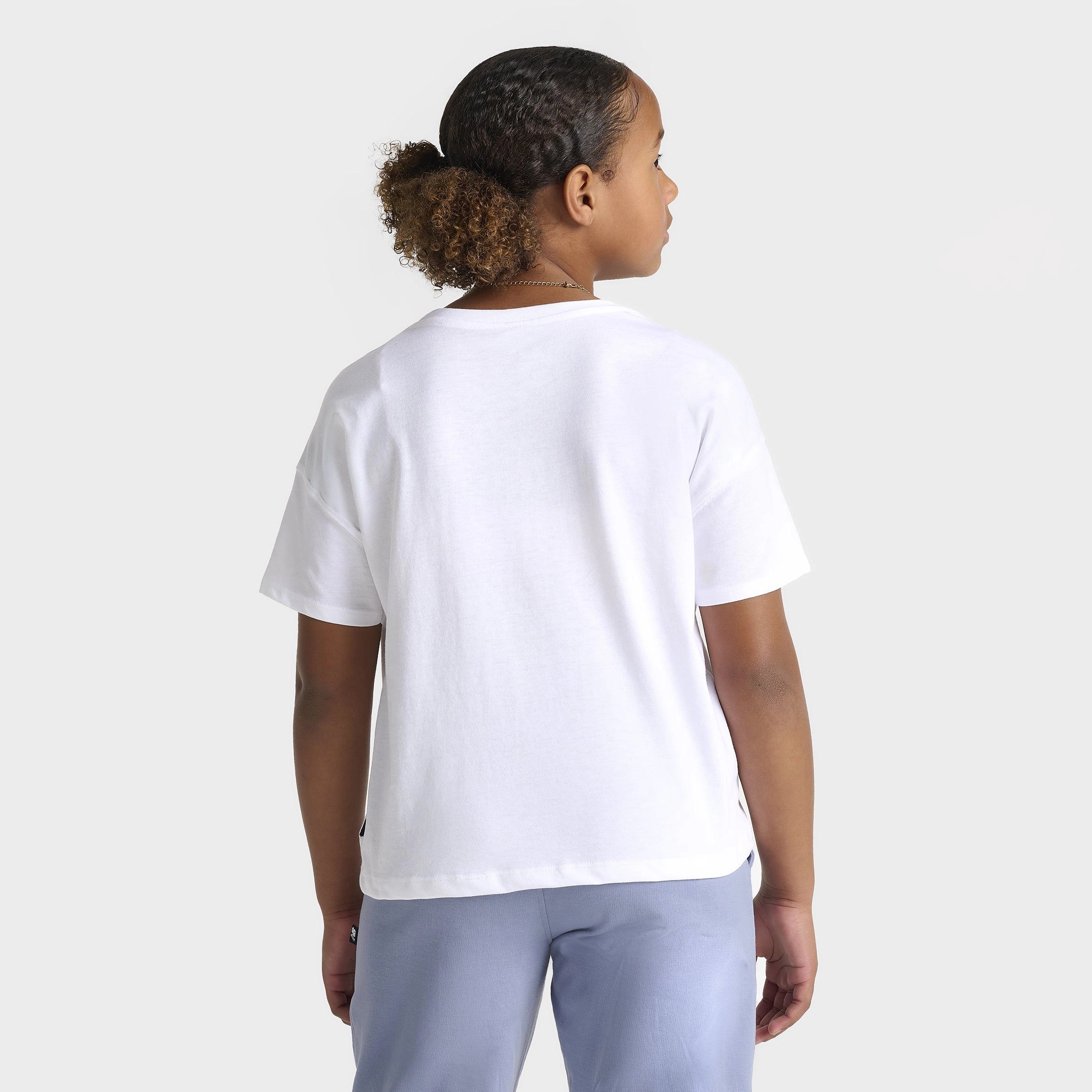 New Balance Junior Girls' Boxy Graphic Tee / White